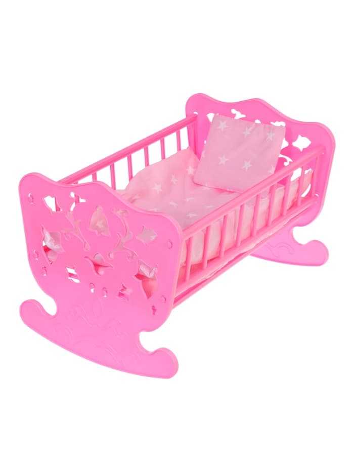 Кровать кукольная, с комплектом белья: матрас, подушка, одеяло (48×30 см)