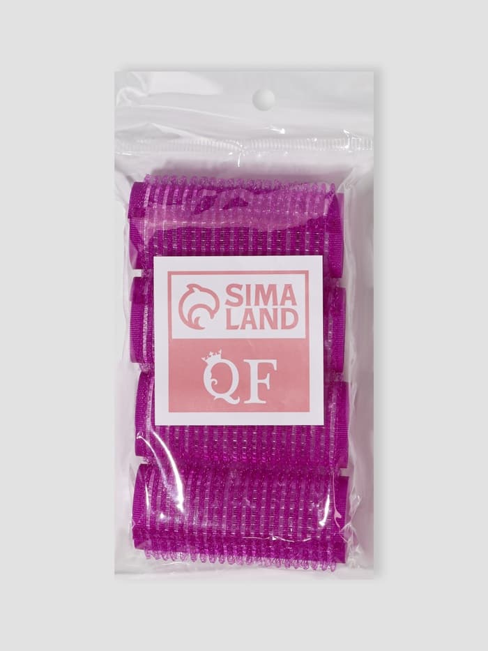 Бигуди «Липучка», d=2.6 см, 6 см, 4 шт., сиреневое