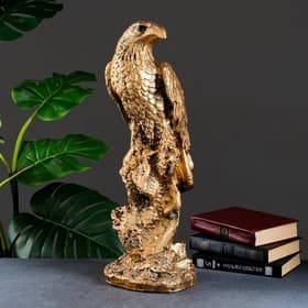 Копилка для денег «Орел на камне большой», гипс под бронзу, 20×21×55 см