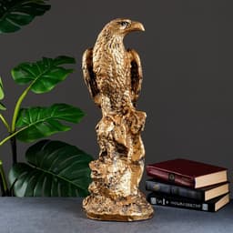 Копилка для денег «Орел на камне большой», гипс под бронзу, 20×21×55 см