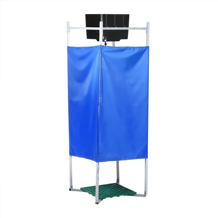 Душ дачный, 80×80×250 см, тент, бак пластиковый, 55 л, с ЭВН