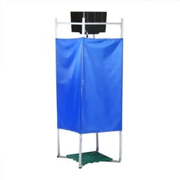 Душ дачный, 80×80×250 см, тент, бак пластиковый, 55 л, с ЭВН