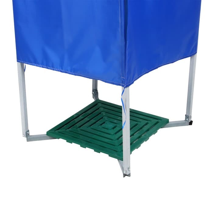 Душ дачный, 80×80×250 см, тент, бак пластиковый, 55 л, с ЭВН