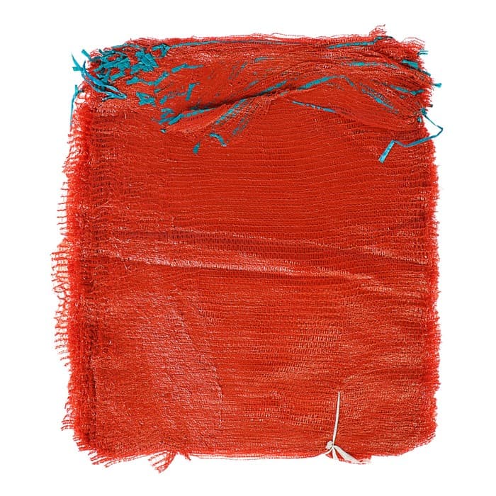 Сетка овощная, красная, с завязками, 45×75 см, 25 - 30 кг