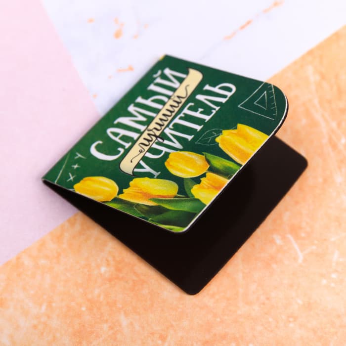 Магнитные закладки для книг, 4 шт., в открытке «Любимому учителю»