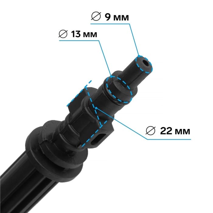 Пистолет для мойки высокого давления, 88 см, резьбовое соединение М14