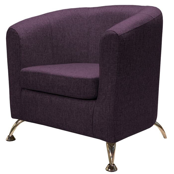 Кресло «Bo», 800×750×750 мм, рогожка баклажан