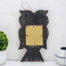 Зеркальное панно «Сова с сердцем», 1.3×14×24 см, дерево