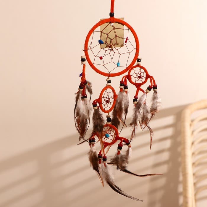 Ловец снов «Пять оранжевых колец», 0.7×15×40 см