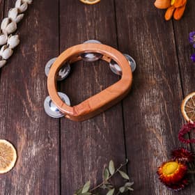 Сувенирный музыкальный инструмент «Тамбурин», 3×16×12 см, дерево