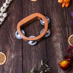 Сувенирный музыкальный инструмент «Тамбурин», 3×16×12 см, дерево