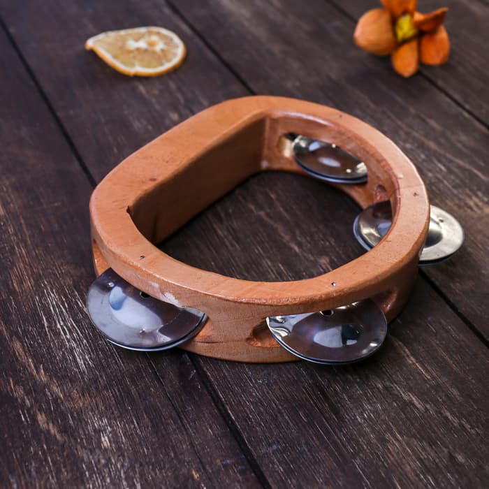 Сувенирный музыкальный инструмент «Тамбурин», 3×16×12 см, дерево