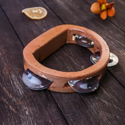 Сувенирный музыкальный инструмент «Тамбурин», 3×16×12 см, дерево