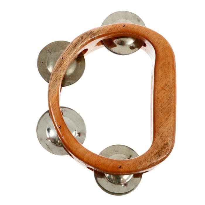 Сувенирный музыкальный инструмент «Тамбурин», 3×16×12 см, дерево