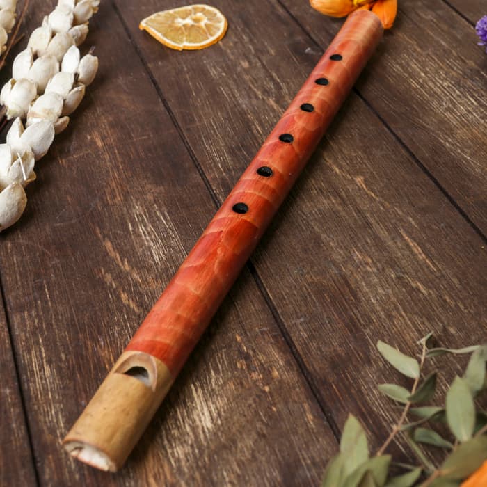 Сувенирный музыкальный инструмент «Флейта», 30×2.5×2.5 см, бамбук