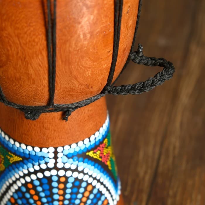 Сувенирный музыкальный инструмент «Барабан Джембе ящерица», 14×14×30 см, МИКС