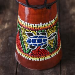 Сувенирный музыкальный инструмент «Барабан Джембе ящерица», 14×14×30 см, МИКС