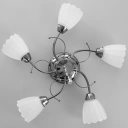 Люстра «Гелия», 5×40 Вт Е27, черный хром, 54×52×17 см