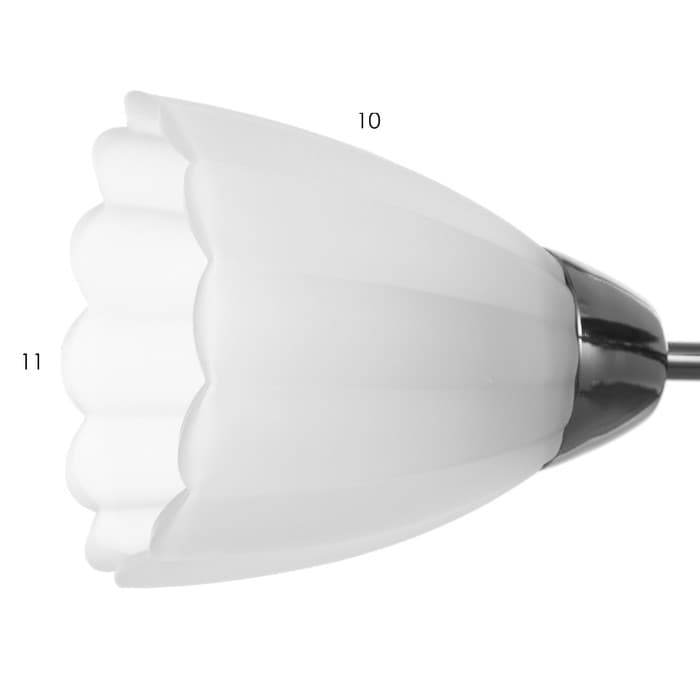 Люстра «Гелия», 5×40 Вт Е27, черный хром, 54×52×17 см