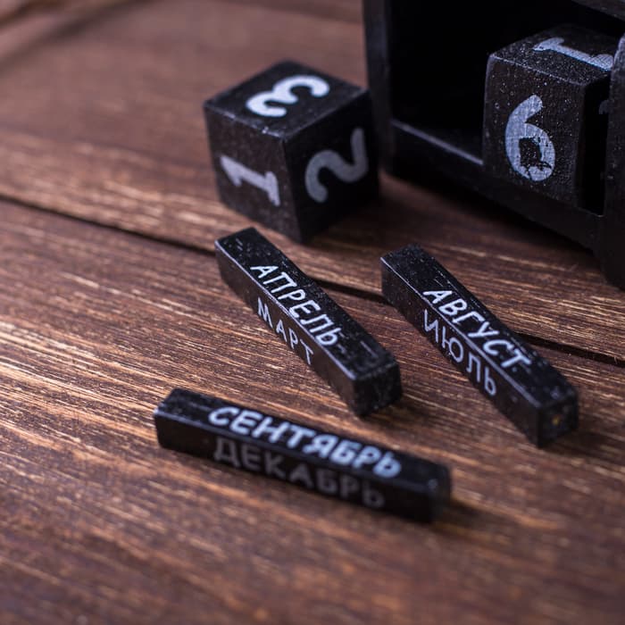 Вечный календарь настольный «Сова», 7×3.5×14.5 см, дерево