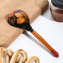 Ложка деревянная «Хохлома», полубаская, традиционная роспись