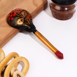 Ложка деревянная «Хохлома», полубаская, традиционная роспись