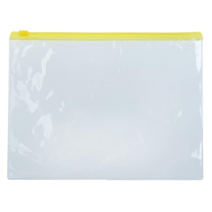 Папка-конверт на молнии формат А5 120мкр прозрачная молния МИКС 23.3×18 см