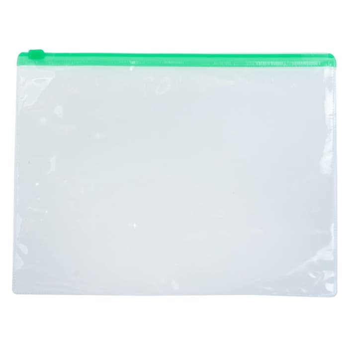 Папка-конверт на молнии формат А5 120мкр прозрачная молния МИКС 23.3×18 см