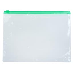 Папка-конверт на молнии формат А5 120мкр прозрачная молния МИКС 23.3×18 см