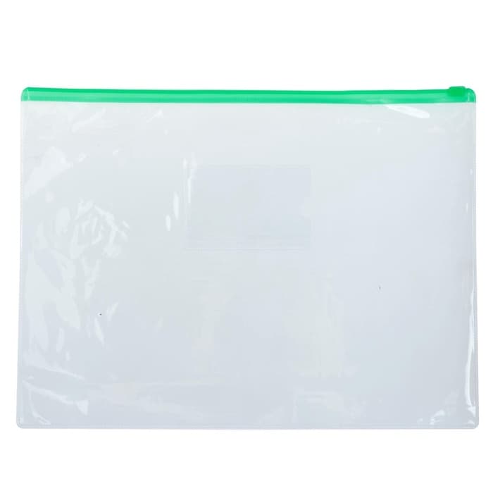 Папка-конверт на ZIP-молнии А4, 120 мкм, Calligrata, прозрачный, микс