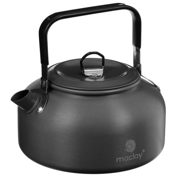 Набор туристической посуды maclay: чайник, кастрюля, сковорода, в сетке, алюминий