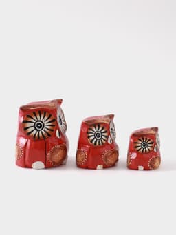 Сувенирный набор «Совы с сердечками», 6×19×8 см, дерево