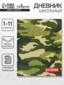 Дневник школьный для 1-11 классов, «Хаки», твёрдая обложка 7БЦ, глянцевая ламинация, 40 листов