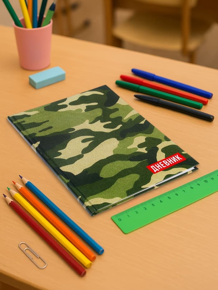 Дневник школьный для 1-11 классов, «Хаки», твёрдая обложка 7БЦ, глянцевая ламинация, 40 листов