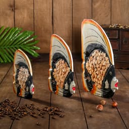 Сувенирный набор «Рыбки с оранжевым краем», 20×8×25 см, дерево