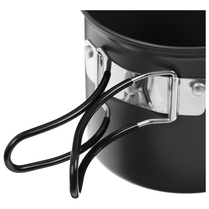 Набор туристической посуды maclay: 2 кастрюли, вилка, ложка, нож