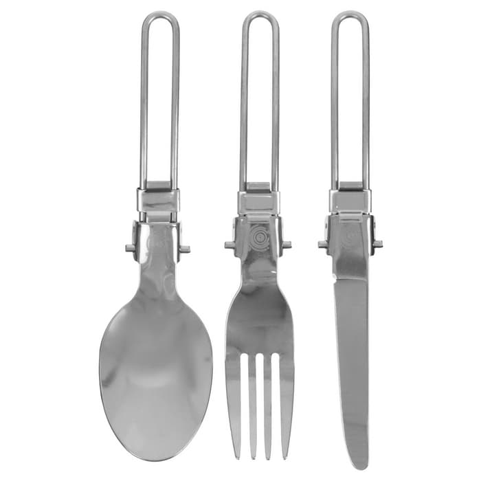 Набор туристической посуды maclay: 2 кастрюли, вилка, ложка, нож