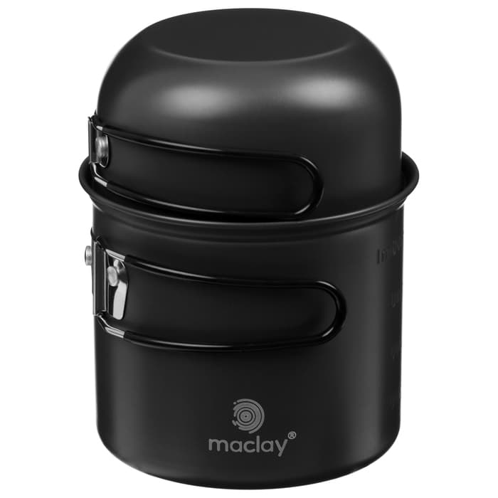 Набор туристической посуды maclay: 2 кастрюли, вилка, ложка, нож