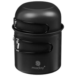 Набор туристической посуды maclay: 2 кастрюли, вилка, ложка, нож