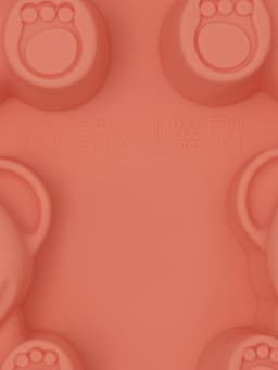 Форма для выпечки Доляна «Животные. Мишка», силикон, 28.5×17 см, 6 ячеек (8.5×7 см), Pantone 1625 C