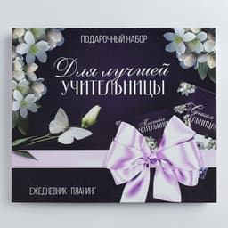 Подарочный набор, ежедневник А5, 80 л., планер 50 л., «Для лучшей учительницы»