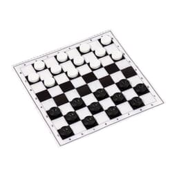 Шашки, настольная игра Десятое Королевство «Два пингвина», 24 шт., мягкое поле 29×29 см