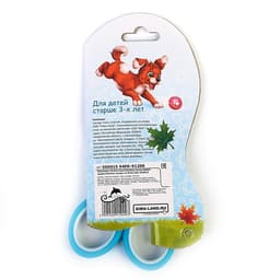 Ножницы канцелярские 13 см, пластиковые ручки, закругленные концы, блистер, корпус МИКС