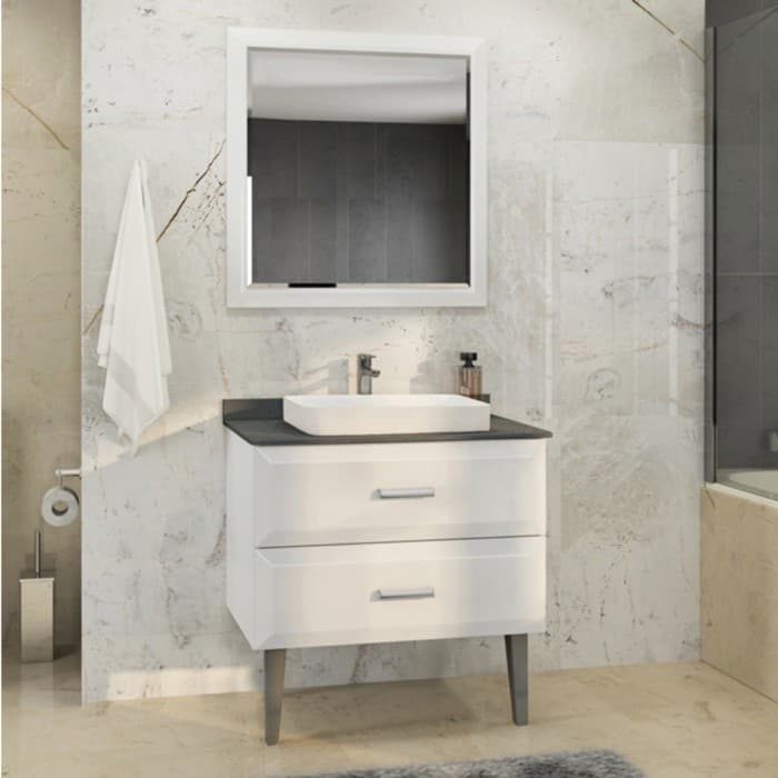 Зеркало Comforty «Империя 80», 780×800 мм, цвет белый