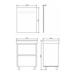 Тумба - умывальник напольная Comforty «Дублин-60», раковина Comforty 8056, цвет белый глянец