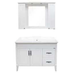 Тумба - умывальник напольная Comforty «Палермо-120», раковина Comforty 3312, цвет белая