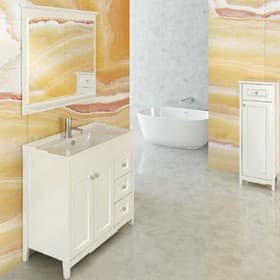 Тумба - умывальник напольная Comforty «Тбилиси-90», раковина Comforty XD-F90, цвет белая