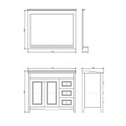 Тумба - умывальник напольная Comforty «Тбилиси-90», раковина Comforty XD-F90, цвет белая