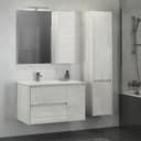 Шкаф – колонна для ванной комнаты Comforty «Бремен – 35», 350×320×1600 мм, цвет дуб белый