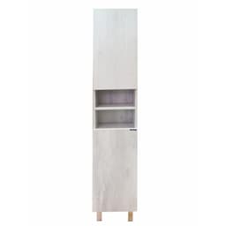 Шкаф – колонна для ванной комнаты Comforty «Верона – 35 – Н», 350×320×1900 мм, цвет дуб белый